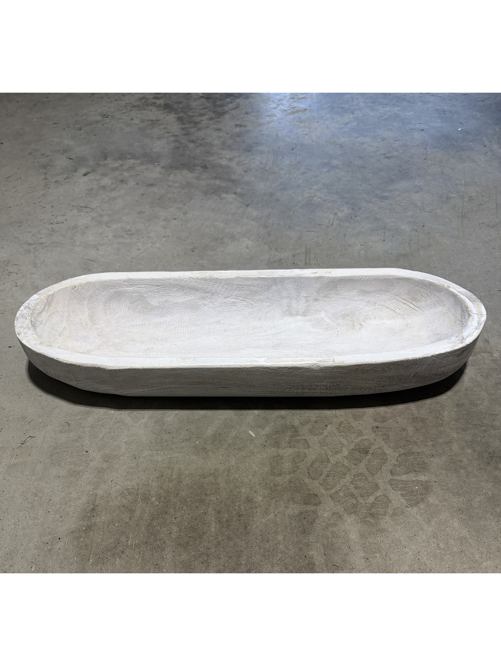Wooden White Decor Boat - 24x8 inches
